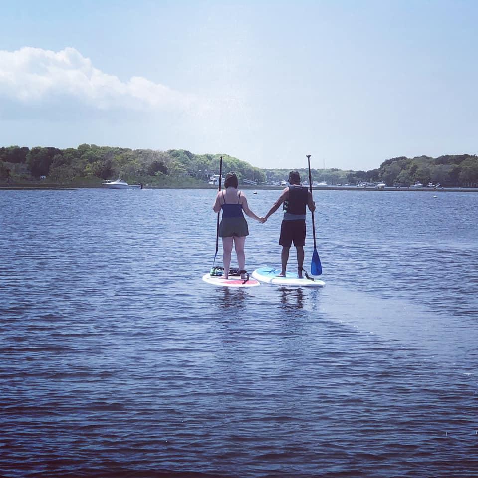 Paddle boarding at Cape Cod.