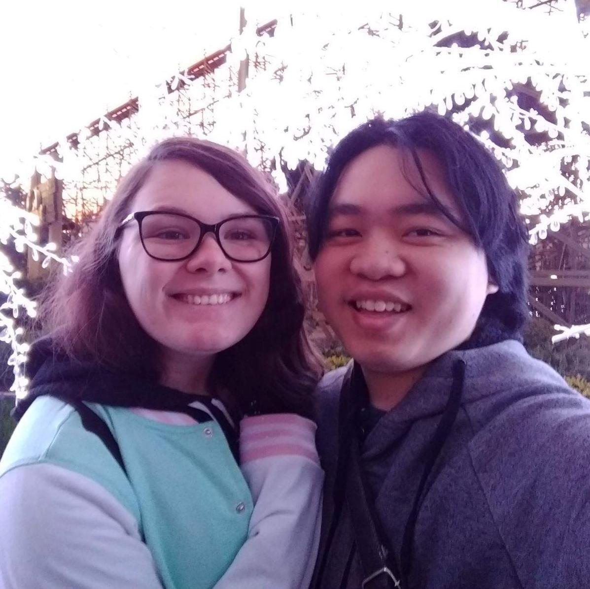 Enjoying the lights at Winter Fest~