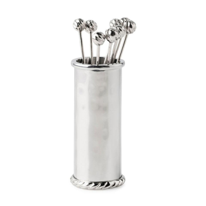 Juliska Graham Barware Cocktail Picks and Holder
