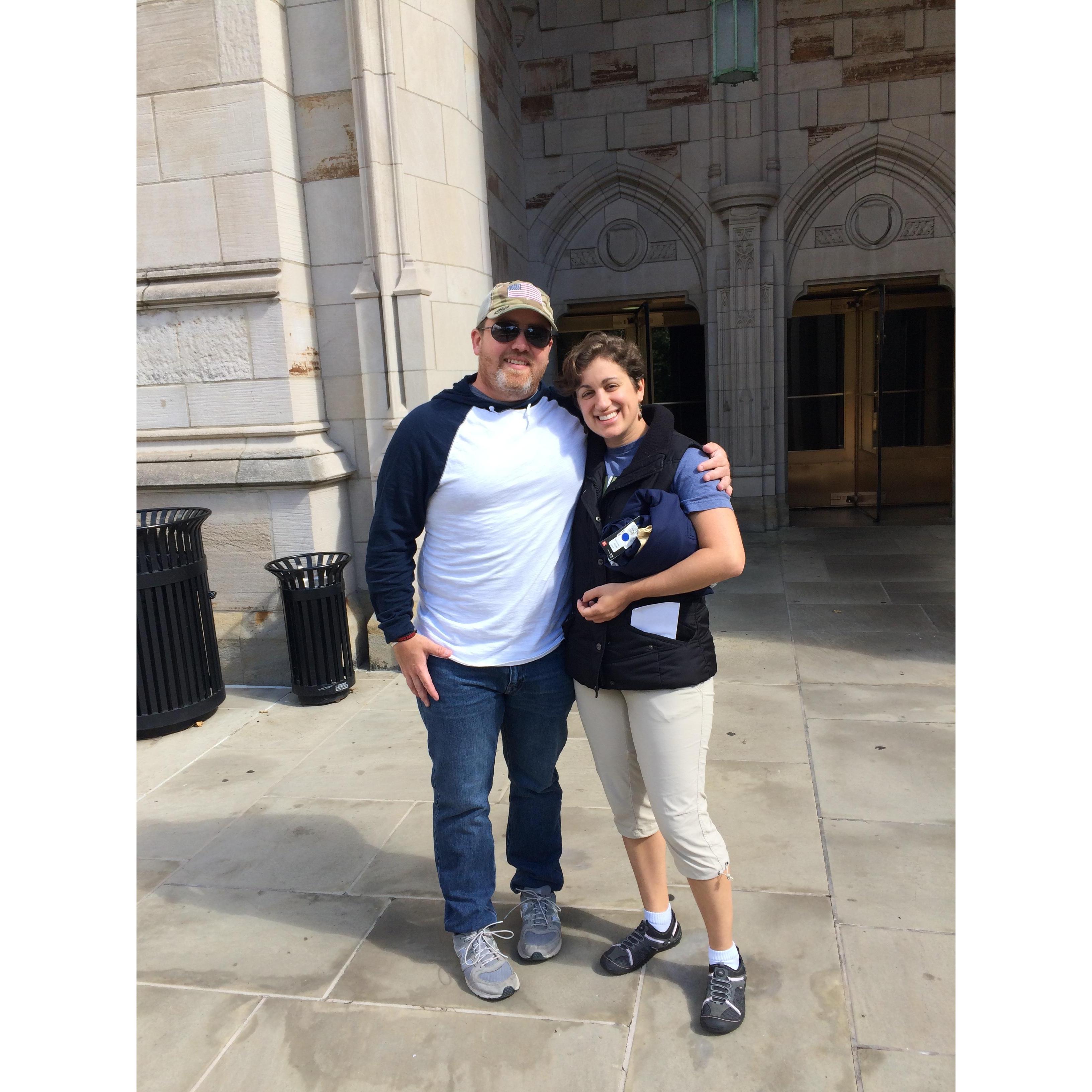 Outside of the "Chapel" at Pitt. A special place for Morganne and her time as a Panther in Pittsburgh.