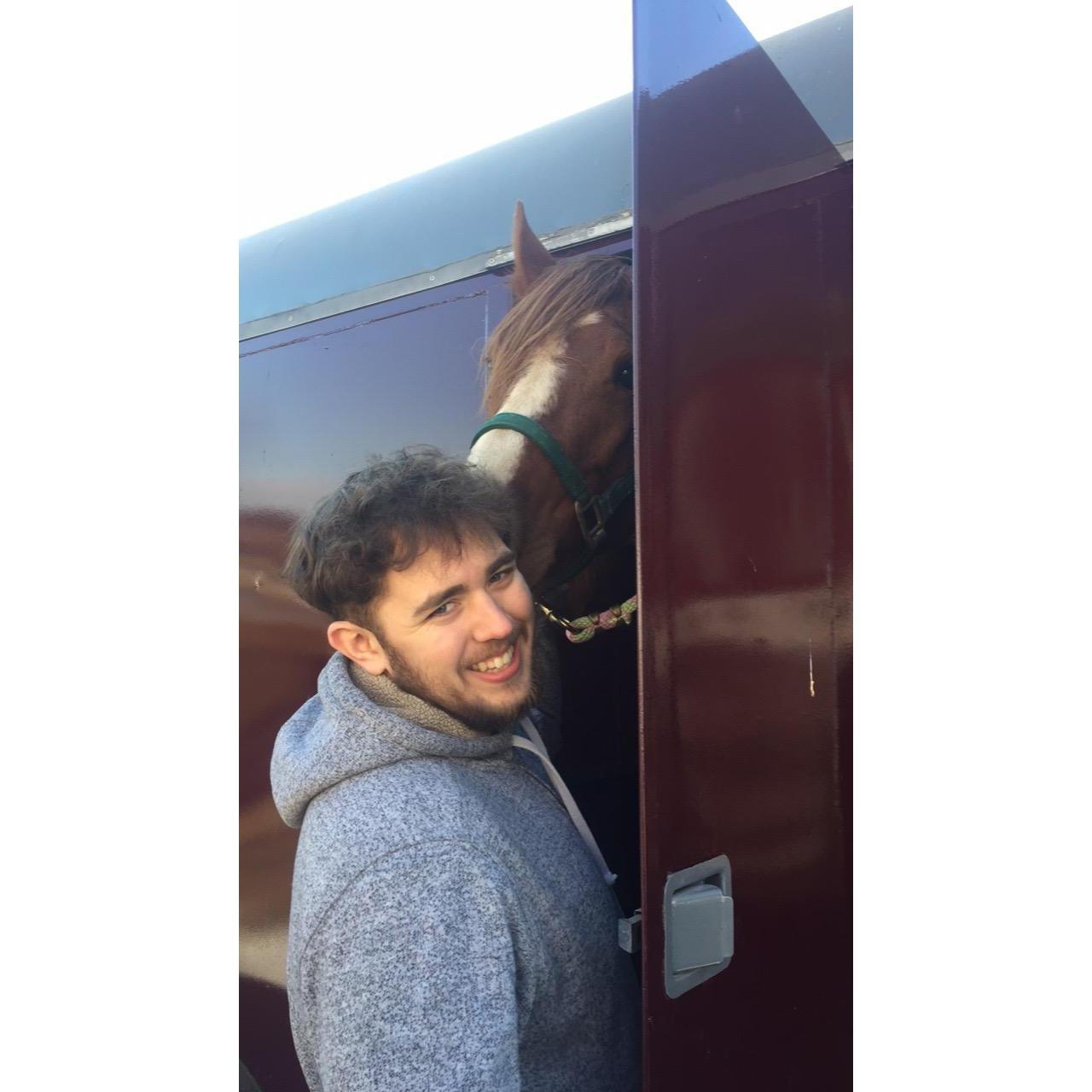 Matt gets to know the horses!