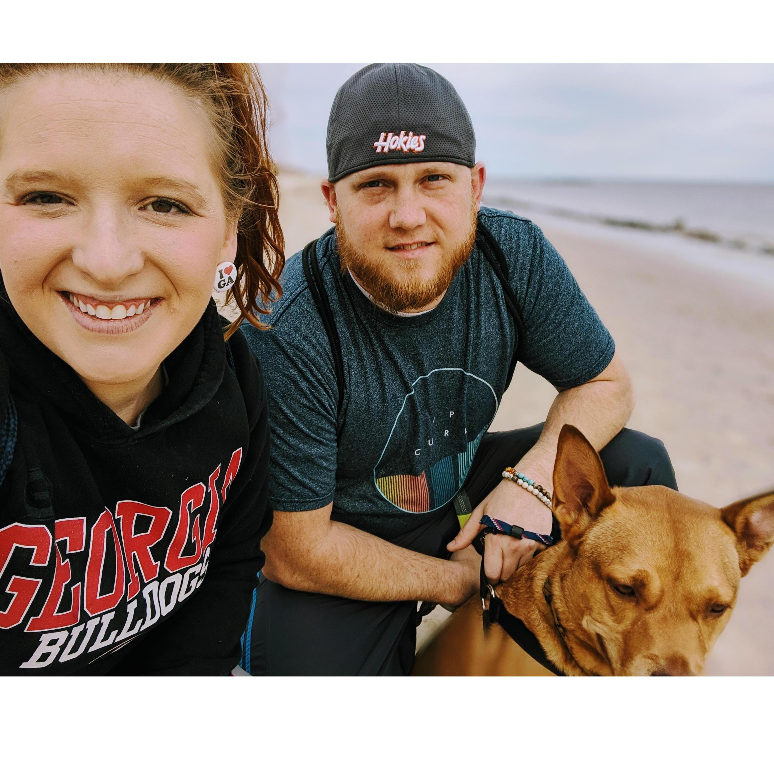 our beach oasis with our crazy wonderful dingo dog, Jameson | New Years Day 2019