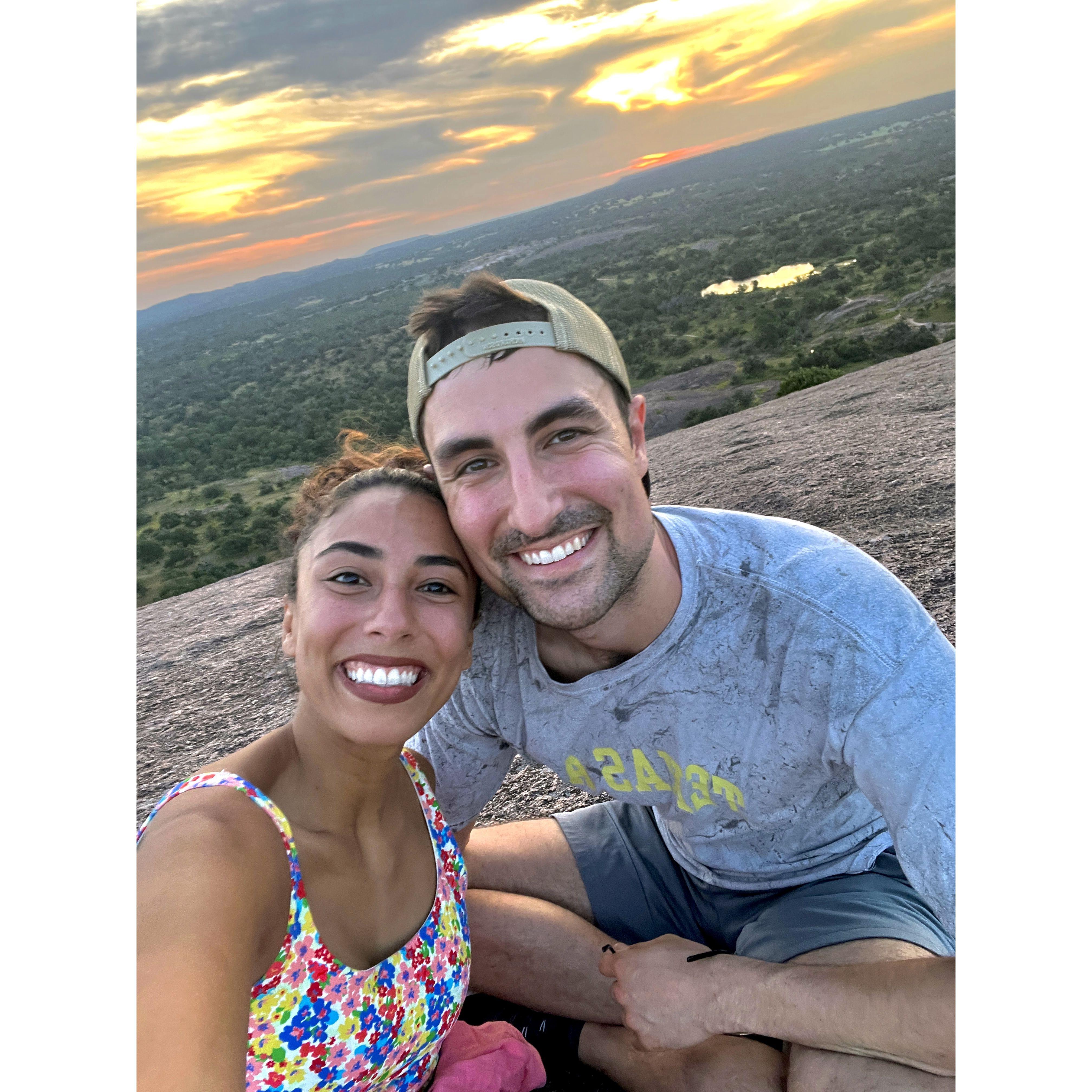 Climbing Enchanted Rock together