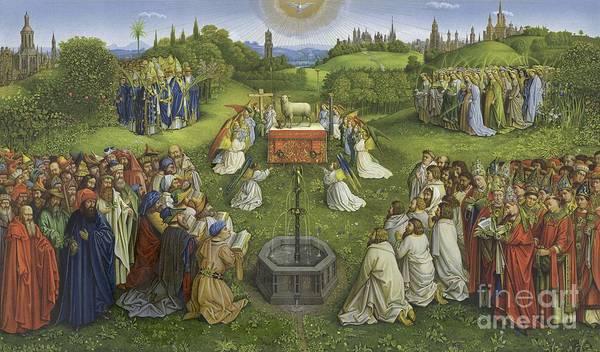 Adoration of the Mystic Lamb Art Print