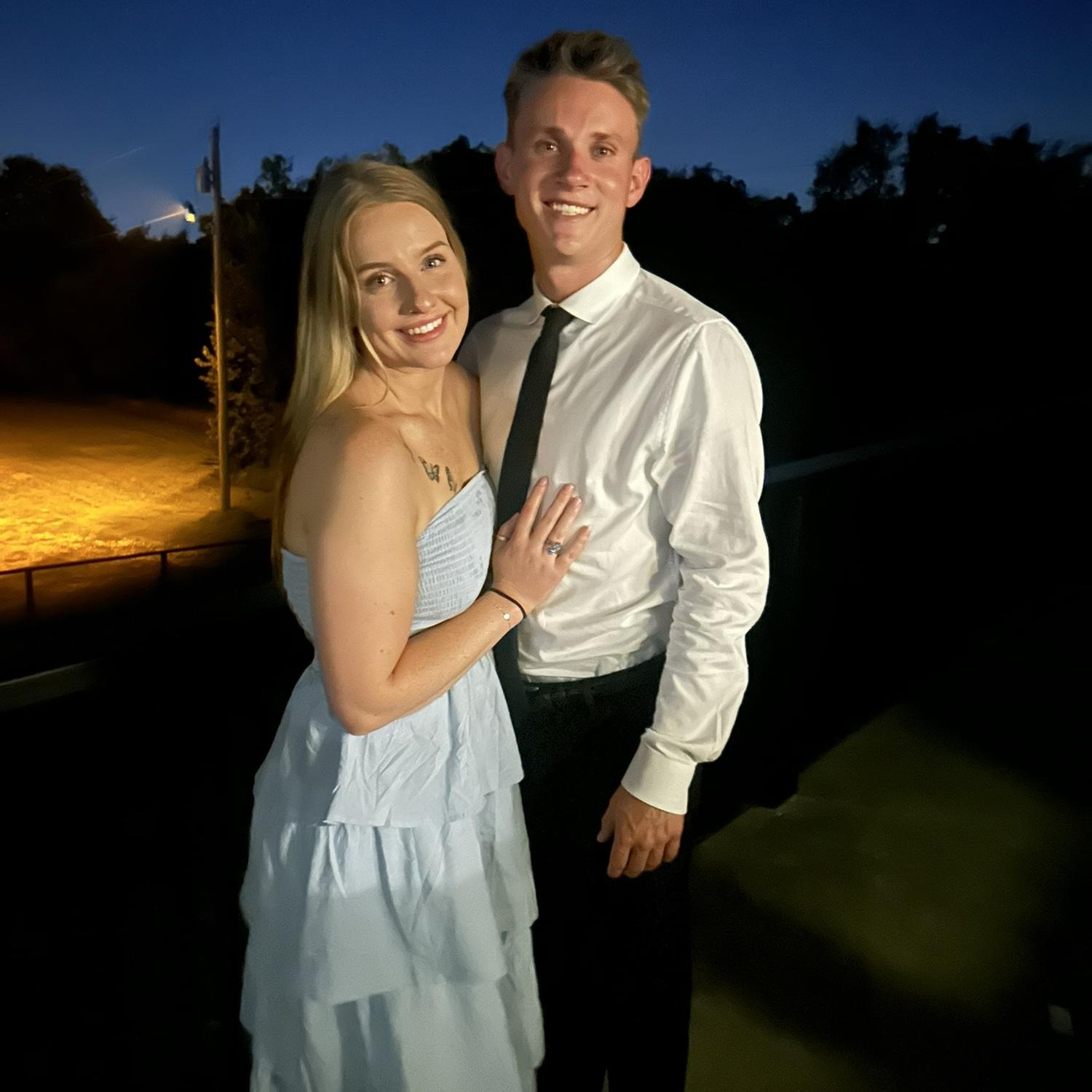 Our first wedding together