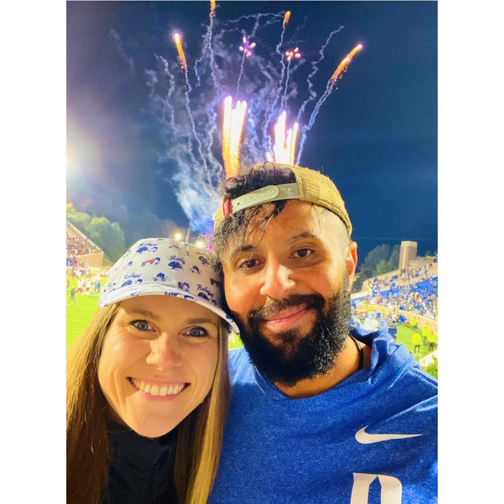 Duke winning at the last second during Homecoming