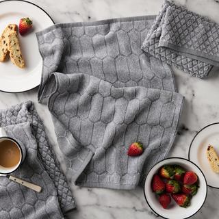 Honeycomb Chambray Assorted Kitchen Towel, Set of 4