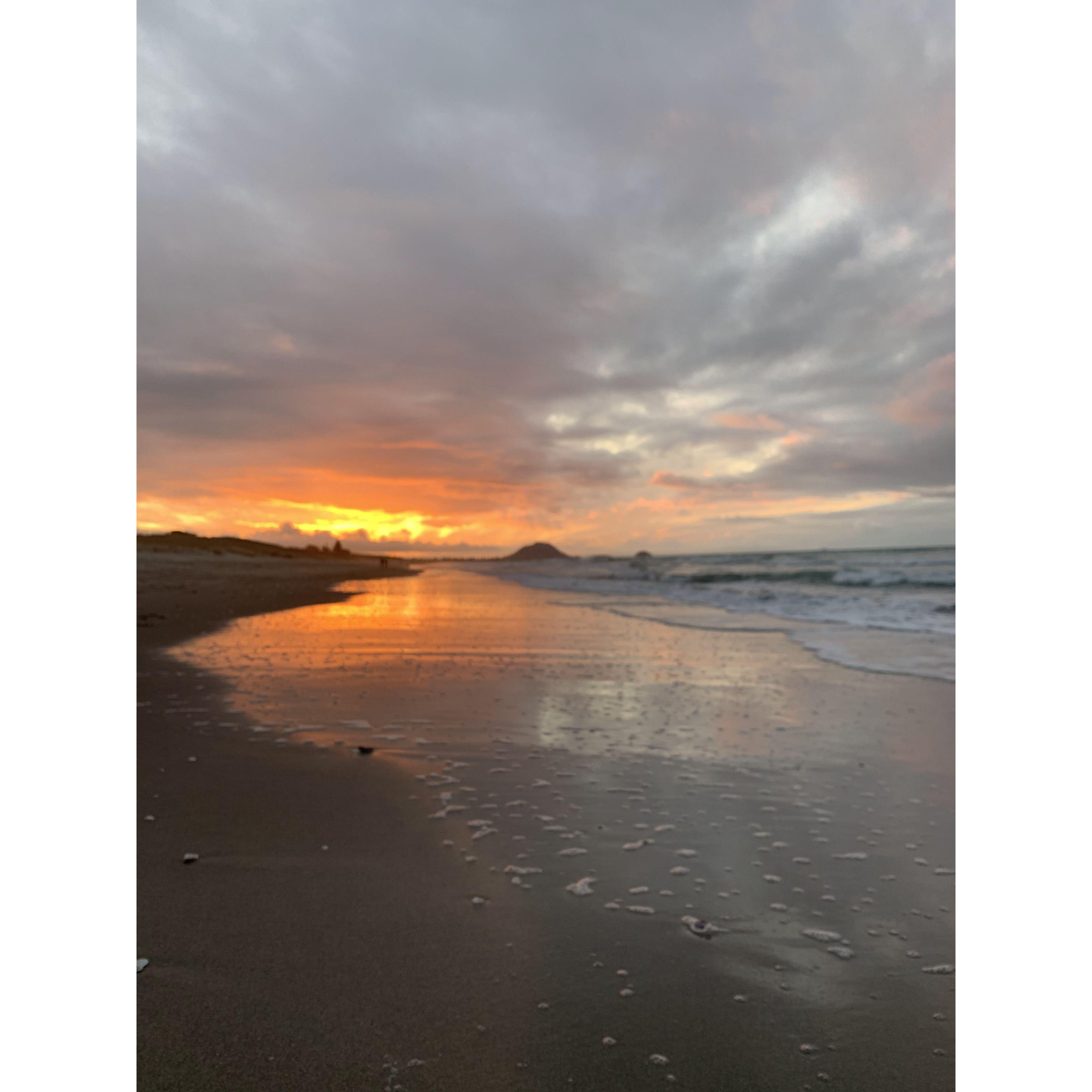 Sunset at Papamoa Beach