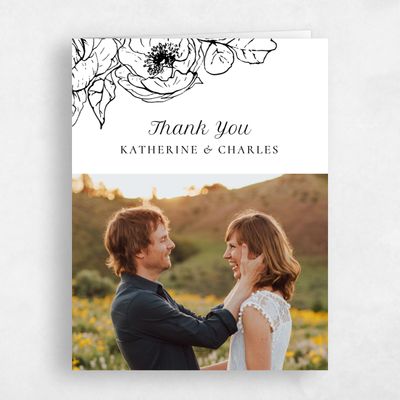 White Wedding Thank You - Rooftop Photo