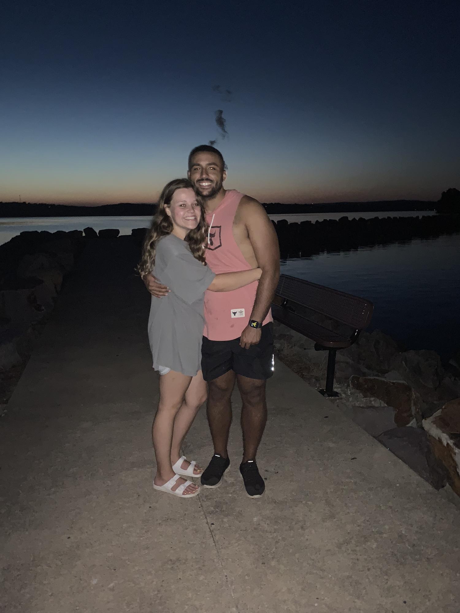 Spencer loved to walk at Lake Dardanelle, so I joined him for a night walk!