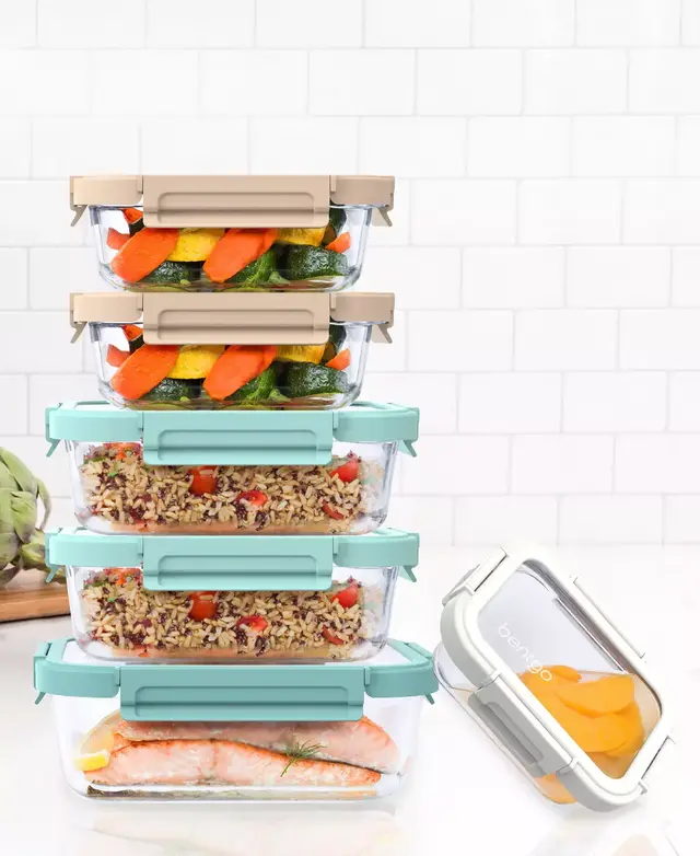 Bentgo Glass Meal 12-Pc. Storage Set with Leak-Proof Seal