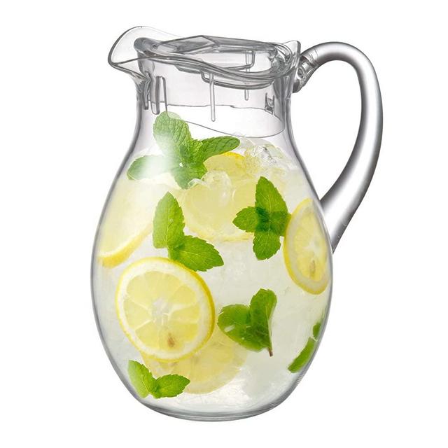 Amazing Abby Bubbly - Acrylic Pitcher with Lid (78 oz, 2.4 qt), BPA-Free and Shatter-Proof, Great for Iced Tea, Sangria, Lemonade, and More
