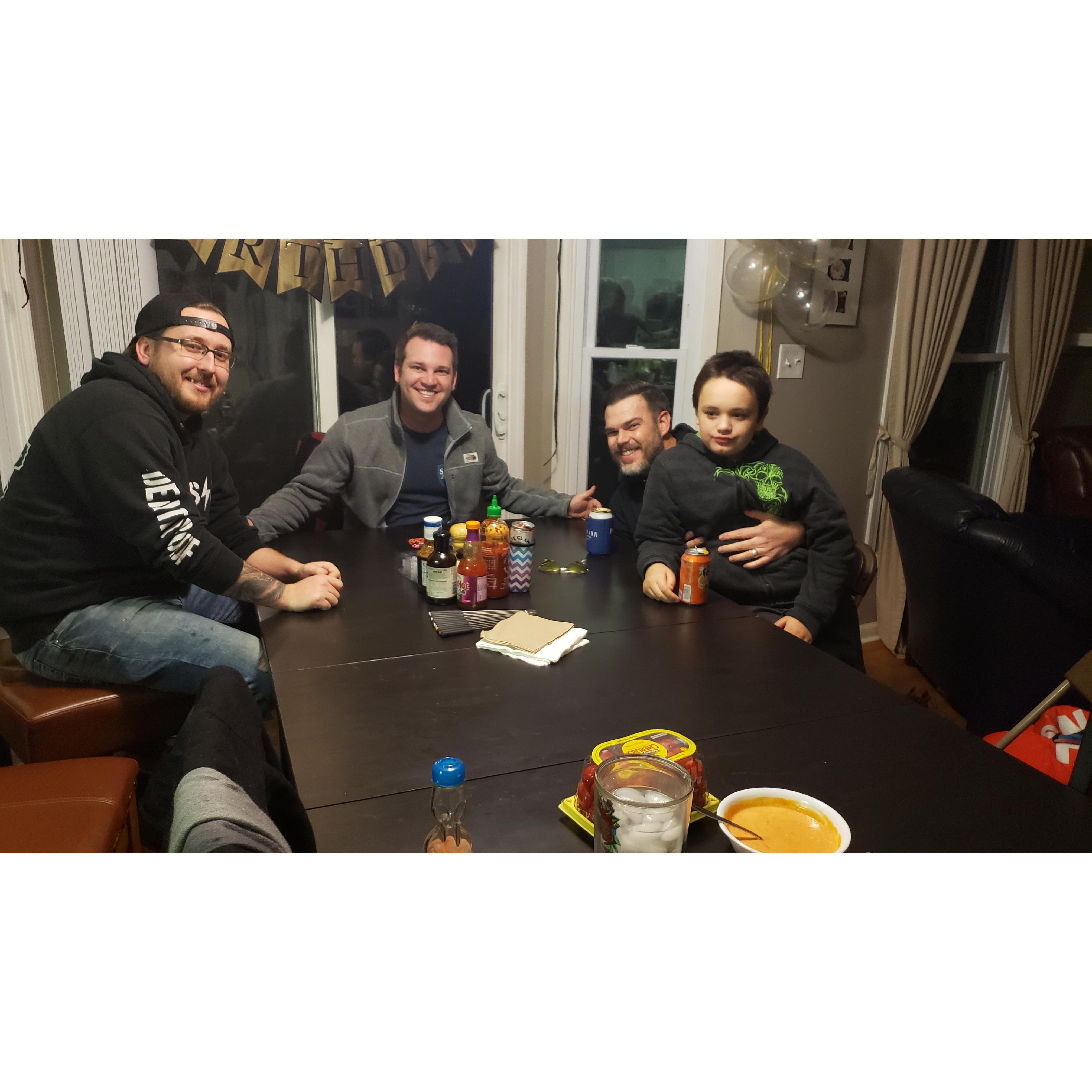 The dudes. Mark, Brennan, Andrew, and JD