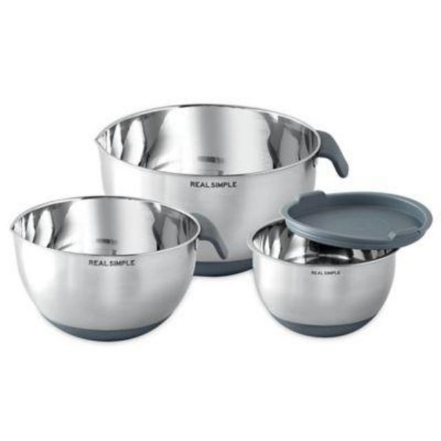 Real Simple® 3-Piece Stainless Steel Mixing Bowl Set