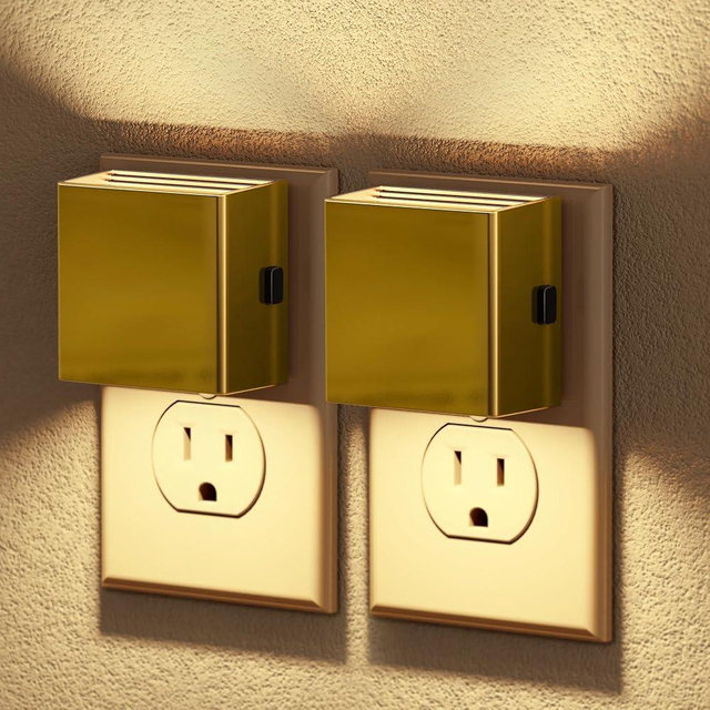 JandCase Night Light,Automatic Night Lights Plug into Wall,Dusk to Dawn,2 Pack Soft White 3000K Brightness Adjustable Nightlight for Kids Bedroom Bathroom Hallway Kitchen