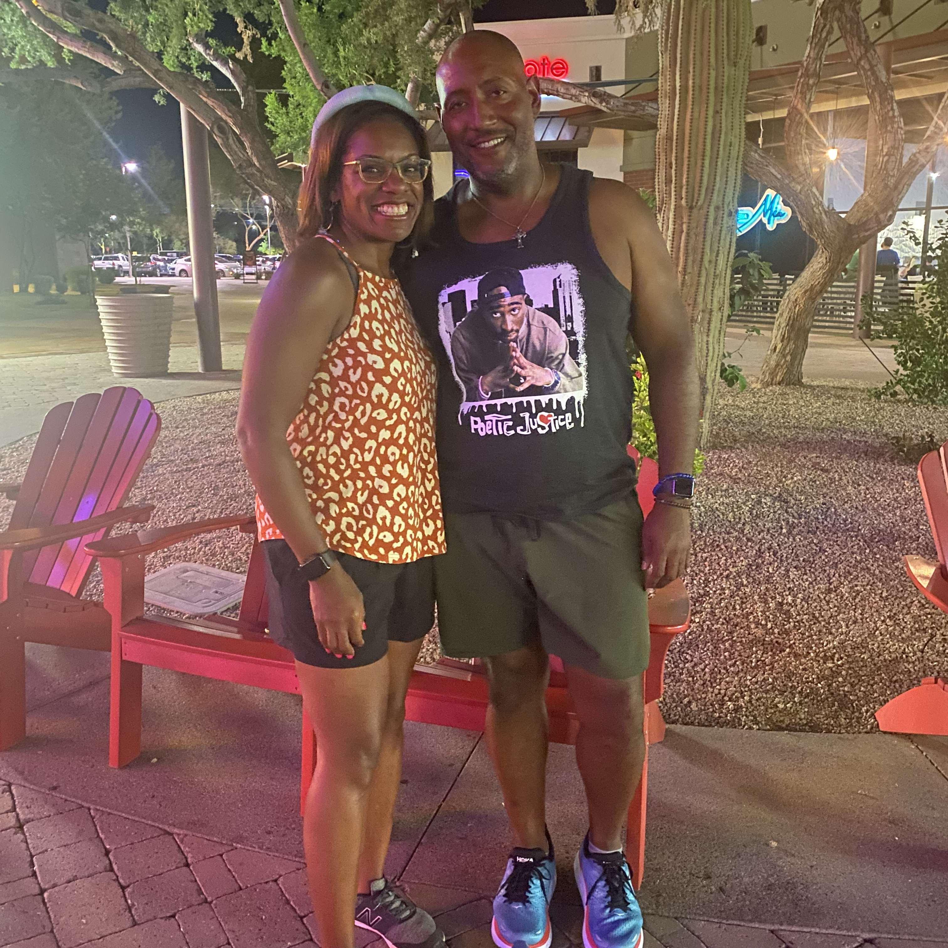 Another ‘Adventure Book’ date… tasked with going to a thrift store (we went to Ross), to buy clothes for the other person, and then go out on a date, in public, wearing the clothes… who did the best??