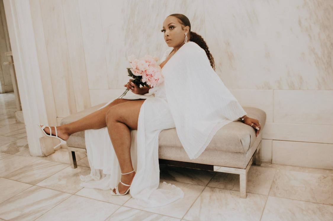 Her real bouquet will be here soon! 💐