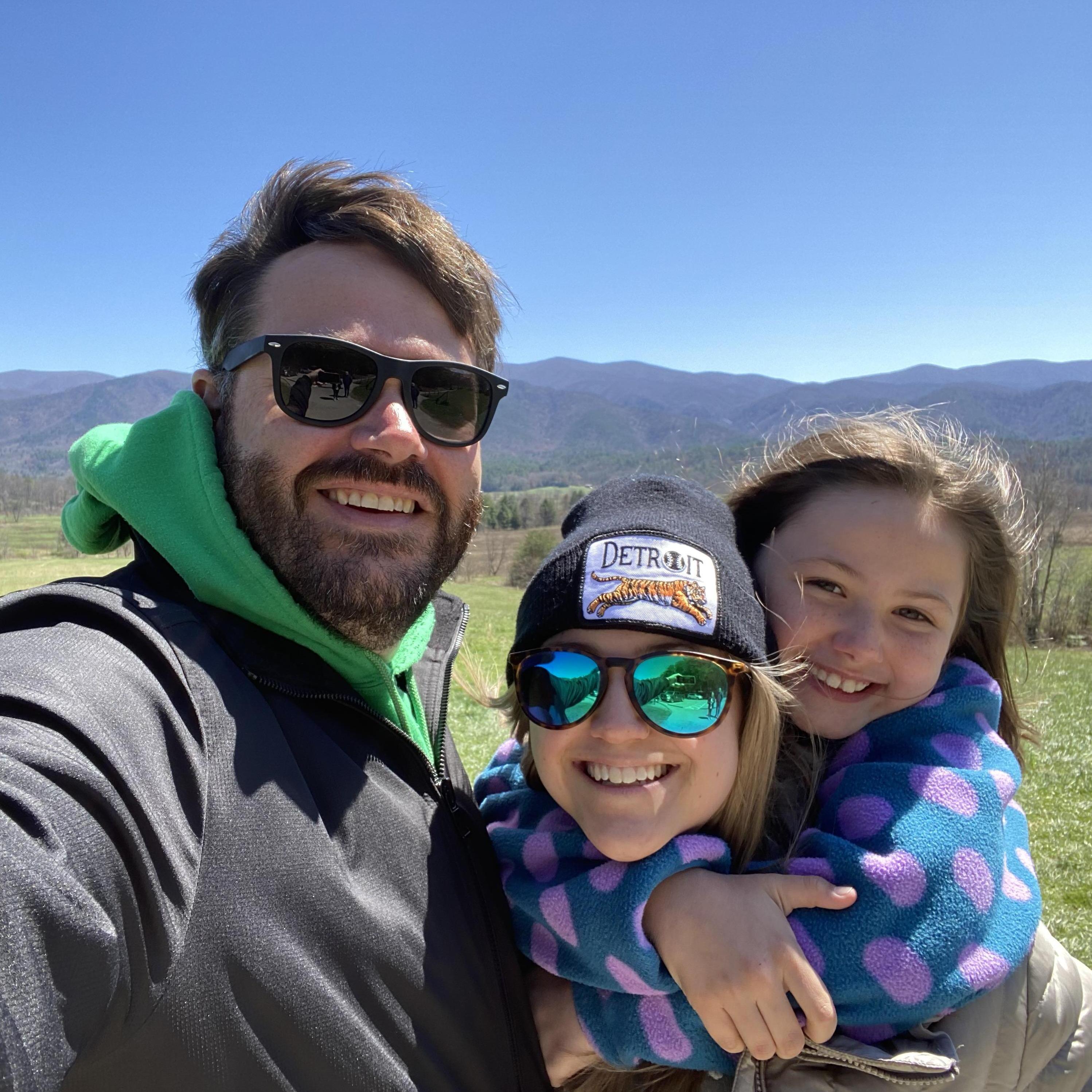 Brian, Linds and Jane in East TN for Easter 2021