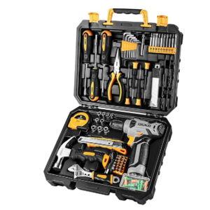 DEKOPRO Tool Set：Tool Kit with 8V Cordless Drill,Tool Box with Drill,Hand Drill Set for Men & Women,Home Tool Kits for House Repair,Handyman,DIY 126 Piece