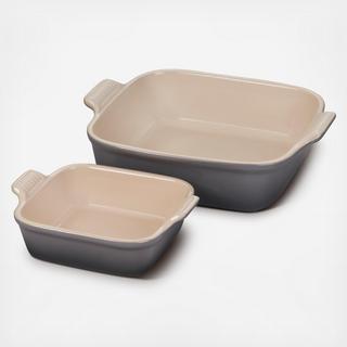 Heritage Set of 2 Square Dishes