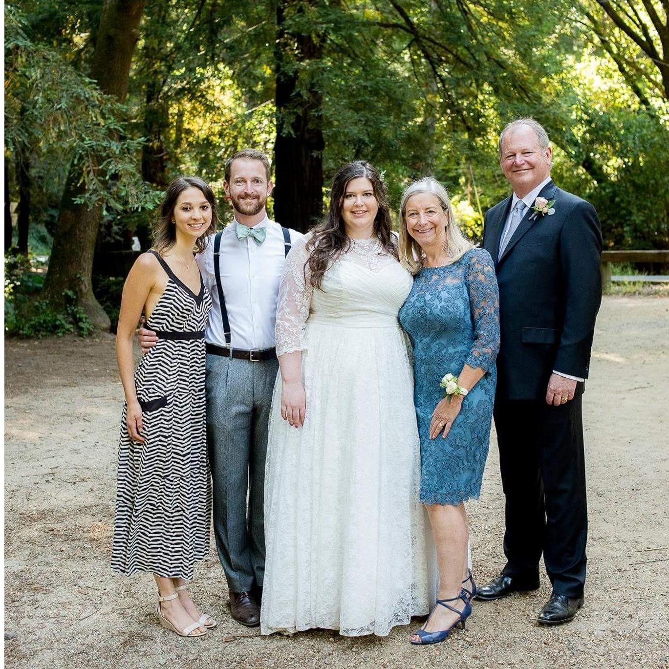 Erin and Devin's wedding in Old Mill Park (a short walk from Meg and Byran's house).  Their reception was also at the Outdoor Art Club (our wedding venue)!