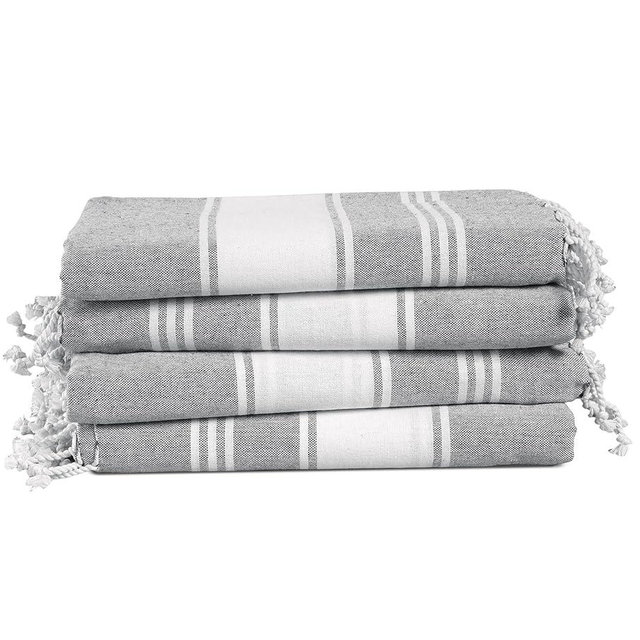 LANE LINEN 4 Pack Beach Towels - Oversized Beach Towel, Pre-Washed Quick Dry Beach Towel, Extra Large Pool Towel, Lightweight Beach Towel Sandproof, Absorbent Travel Bath Towel - Alloy