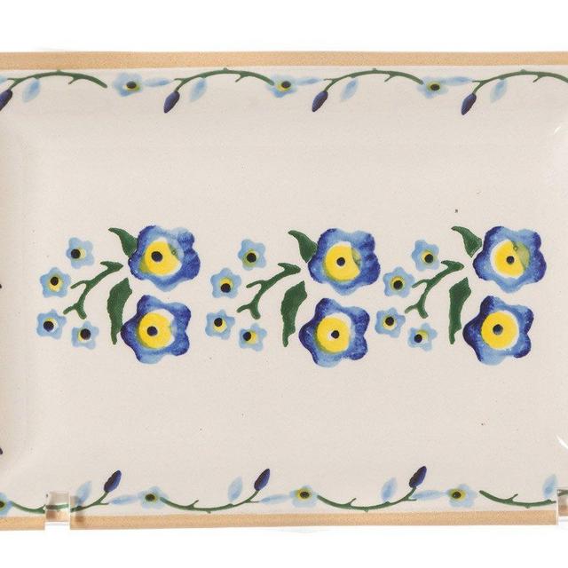 Small Rectangle Plate Forget Me Not