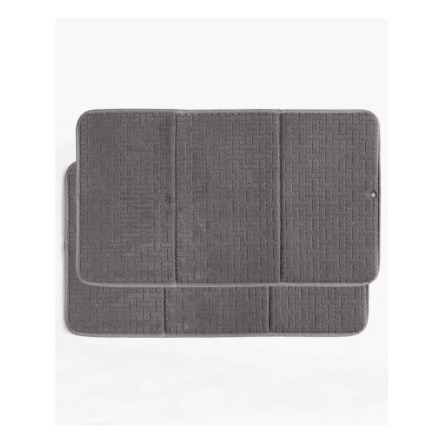 Blue Loom Set of 2 Harrison Drying Mats Charcoal