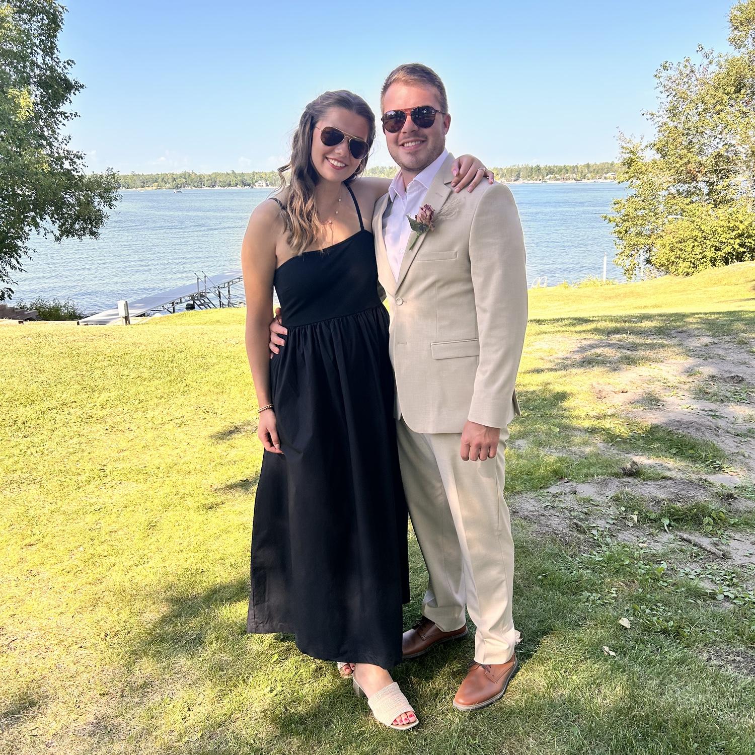 Us at a close friend’s wedding!
