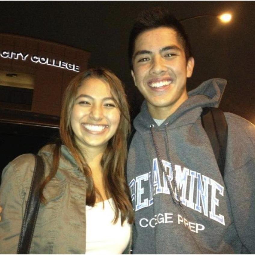 First photo. Peep the High School sweatshirt :)!