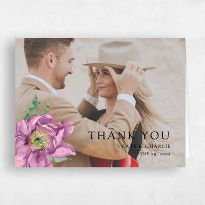 Light Purple Wedding Thank You - Sparrow Photo