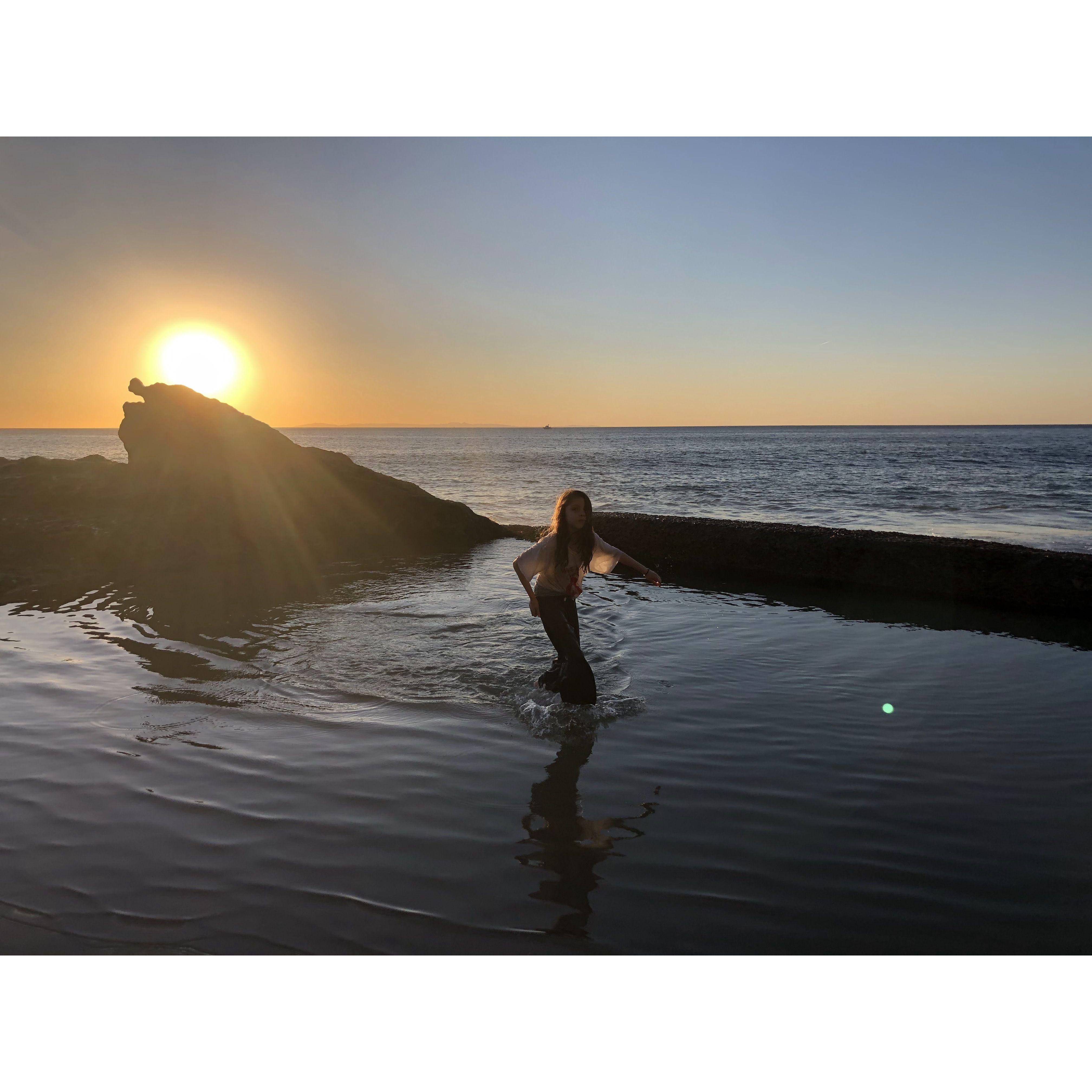 The first time Amy and Cece met, we went tidepooling... and Cece REALLY went tidepooling!