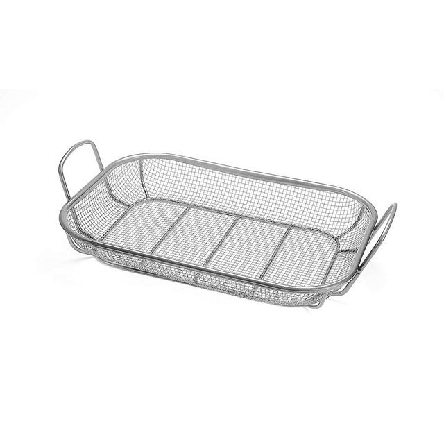 Outset 76359 Stainless Steel Roasting Basket, Silver