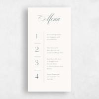 Beige Wedding Menu - Classic Chapel