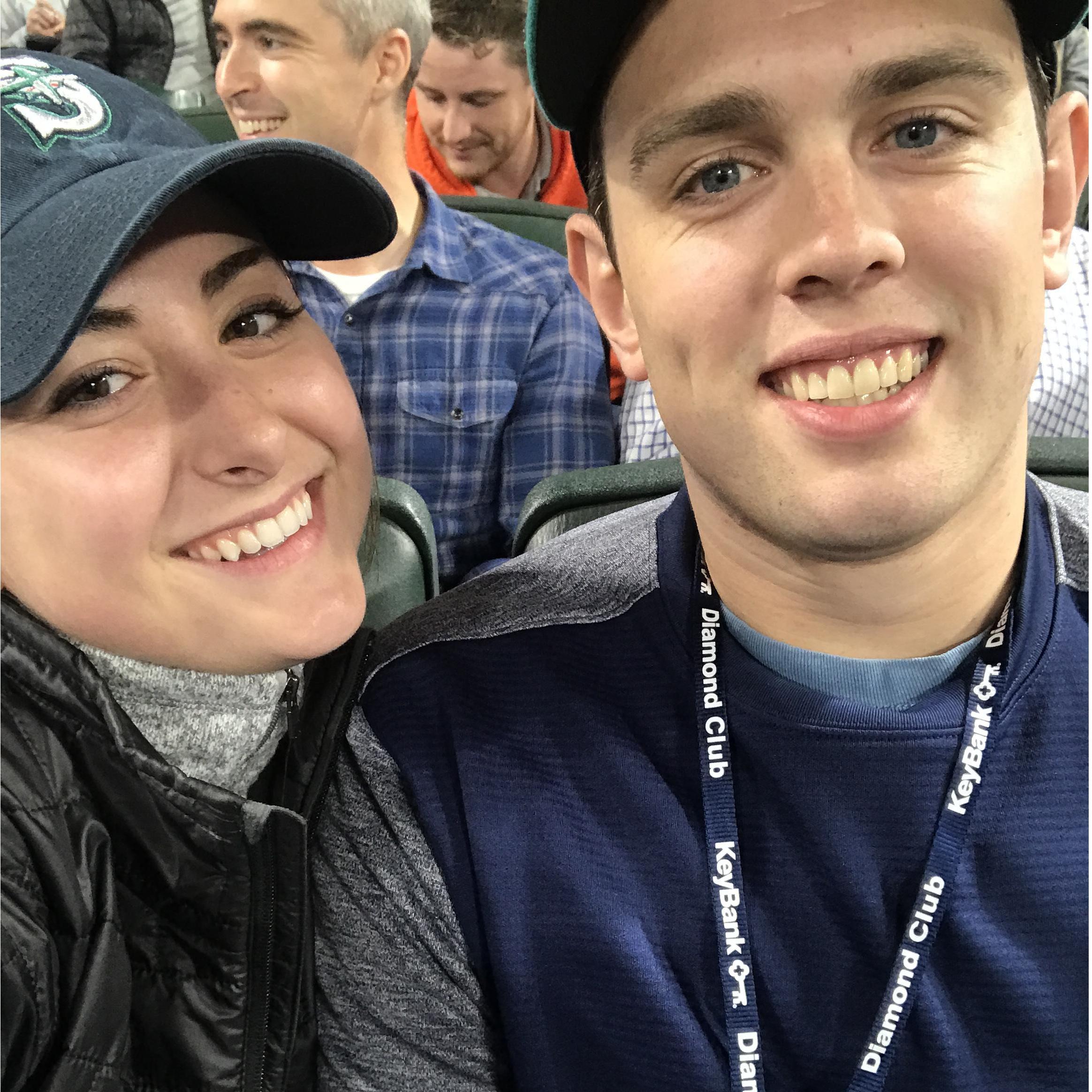 Sep 2018: Diamond Club at the Mariners thanks to Will's company!