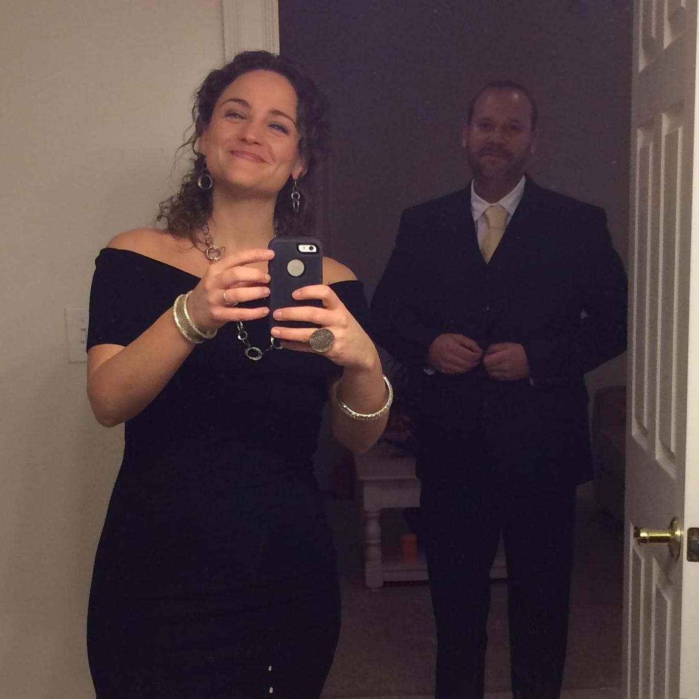 Selfies before Gary took me to the Christmas Pops in 2015 :) He surprised me with a necklace that looked identical to a dear one my parents gave me which was stolen from me abroad.