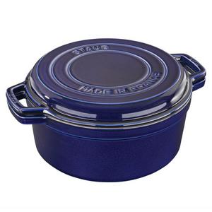 Staub Cast Iron 7-qt Braise & Grill - Dark Blue