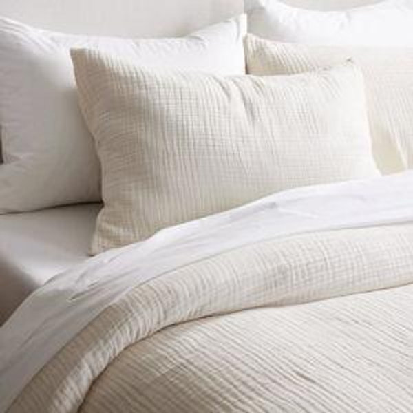 Organic Airy Gauze Duvet Cover Set | Quince in "Undyed" (KING)
