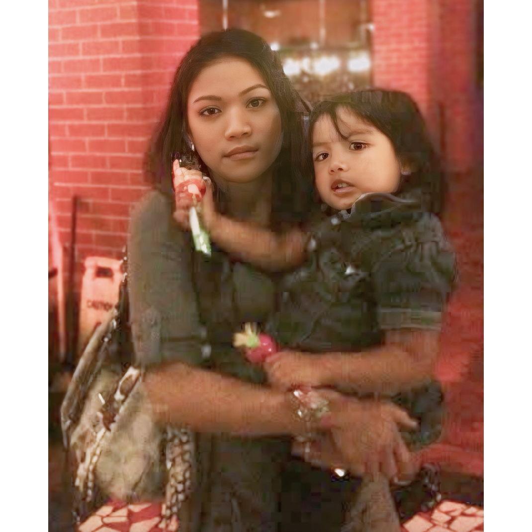 Hugging mama