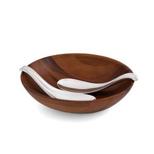 Nambé Yin Yang Salad Bowl w/Servers