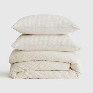 Organic Luxe Honeycomb Duvet Cover Set in Undyed