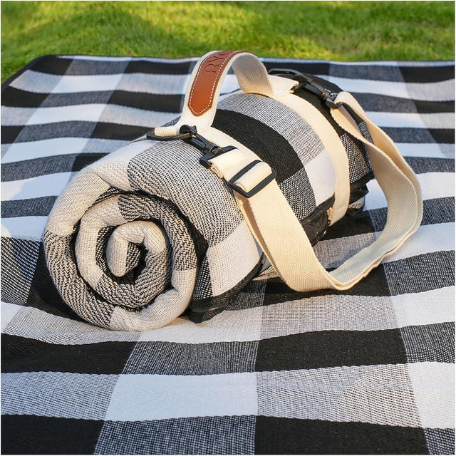 RYCHIC Waterproof Picnic Blanket Outdoor Camping Beach Mat Extra Large Foldable Car Essential Roadtrip Gadget Rv Accessories Glamping Tent Gear Must Haves Hiking Stuff Backpacking Necessities Gift
