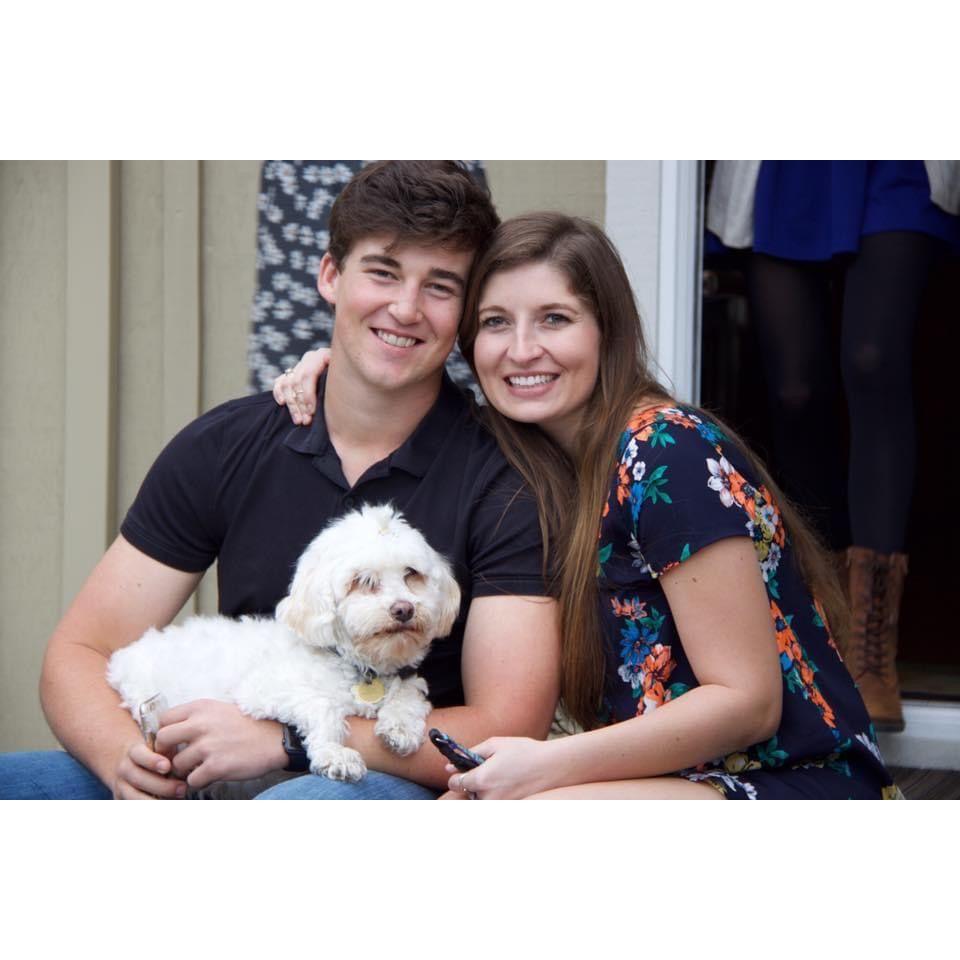 Jessi’s baby shower for Diana with the Peck family dog, Cookie