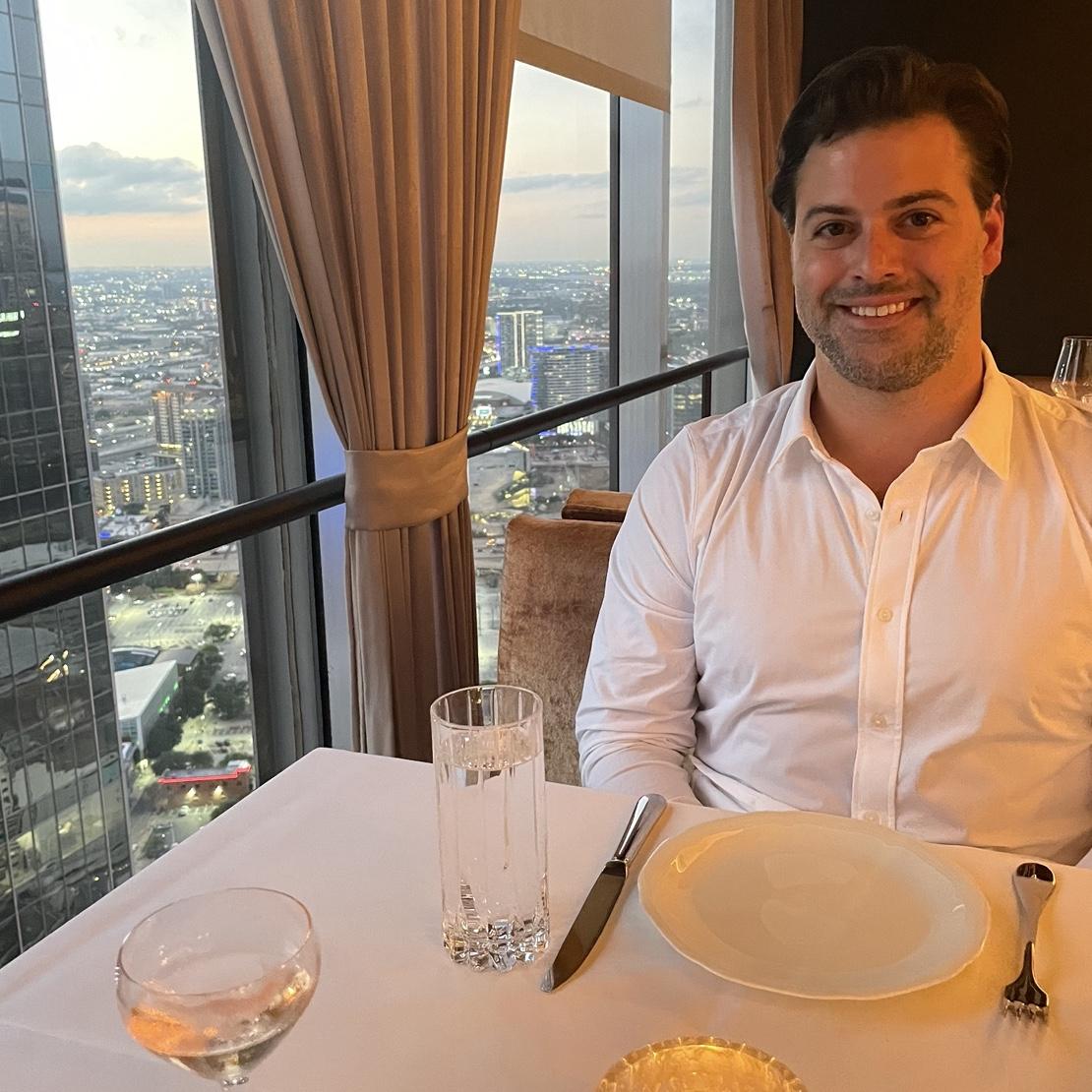 Dinner on our Honeymoon