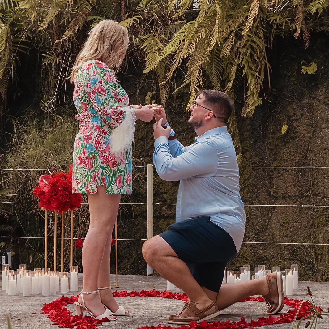 Greg proposing! Honestly, I had no clue what he said because I kind of zoned out, due to us both tearing up.