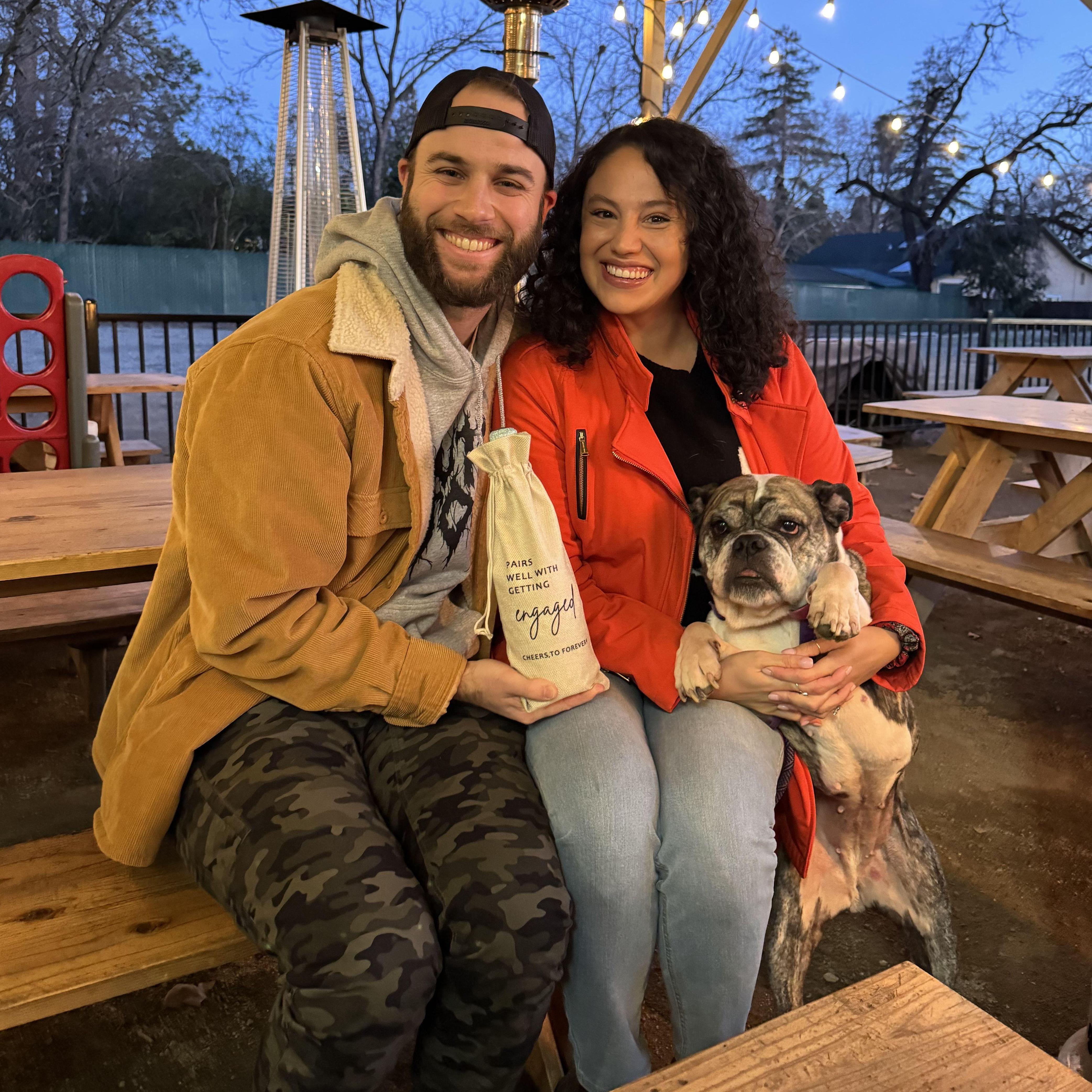 Celebrating our engagement with miss Ophie