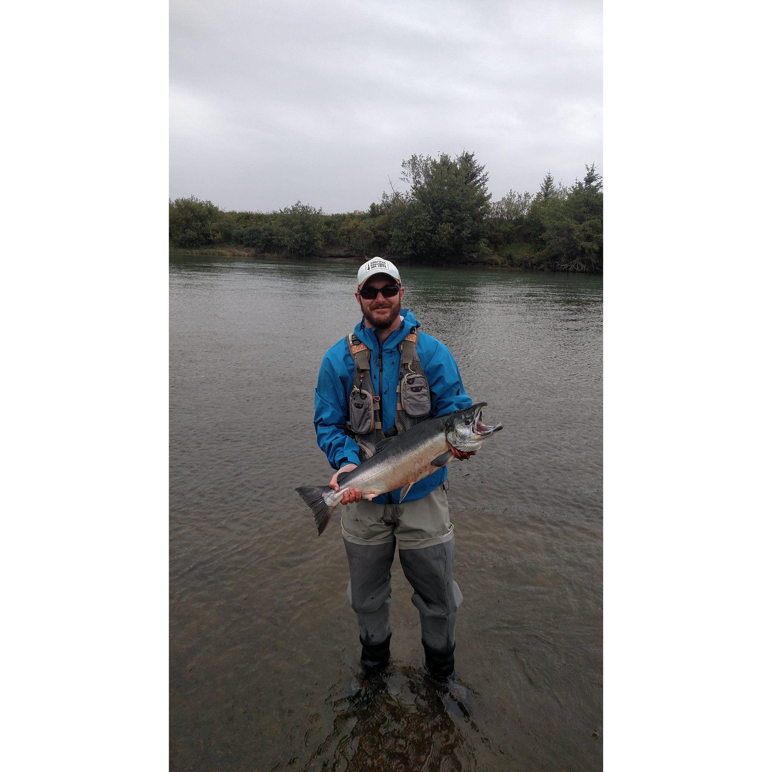 John's brother Andy catching coho salmon in Cordova, AK