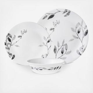 Misty Leaves 12-Piece Dinnerware Set, Service for 4