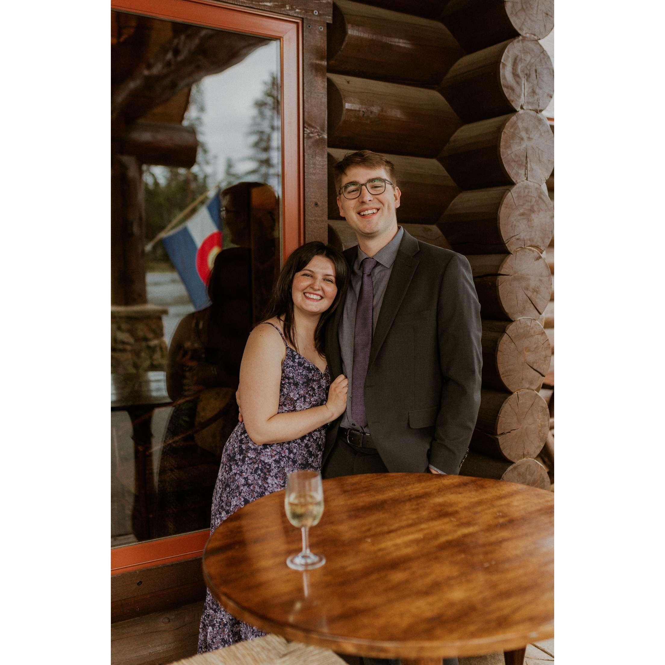 Enjoying Jenell & Barrett's beautiful wedding in Breckenridge, CO!