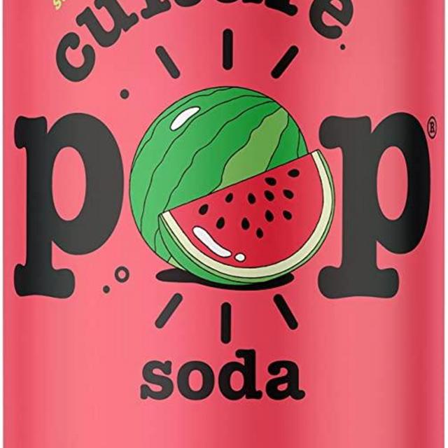Culture Pop Sparkling Probiotic Soda | 40 Calories per can, Vegan, Non-GMO | 12 Fl Oz Cans (Watermelon Lime, Pack of 12)